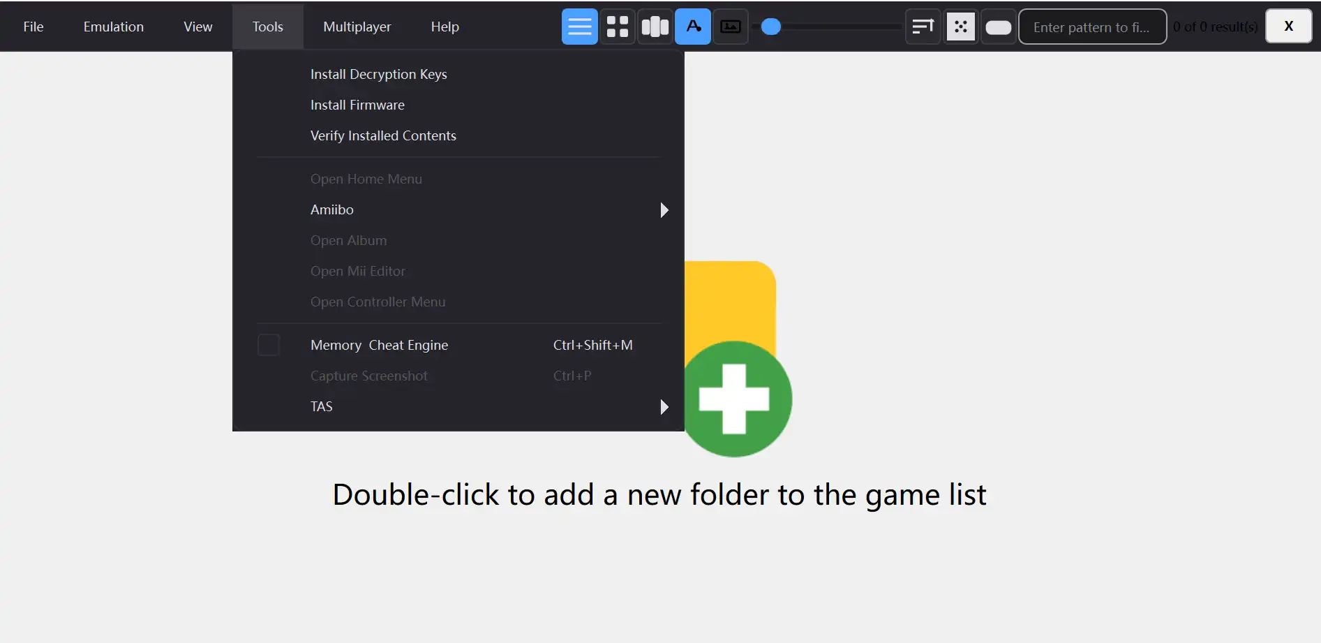 Citron first-run example: prod keys and firmware selection in the setup wizard